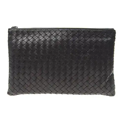 Bottega Veneta Woven Sheepskin Clutch Regular Unisex Dark Blue