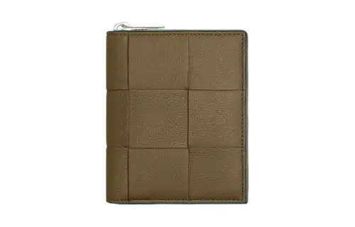 Bottega Veneta Calfskin Coin Purse Wallet Men's Clay