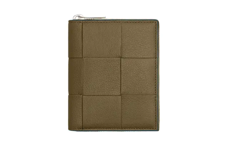 Bottega Veneta Calfskin Coin Purse Wallet Men's Clay