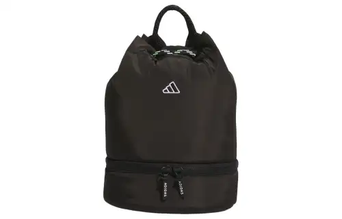 Adidas Recycled Polyester Plain Weave Fabric Handbag Women's Black