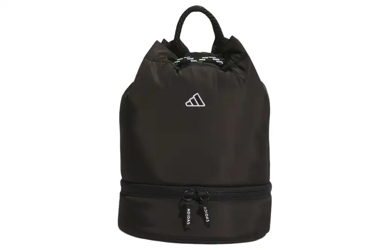 Adidas Recycled Polyester Plain Weave Fabric Handbag Women's Black