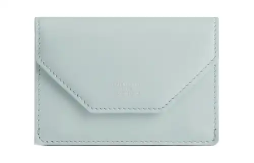 Balenciaga Smooth Calfskin Wallet Mini Women's Light Blue