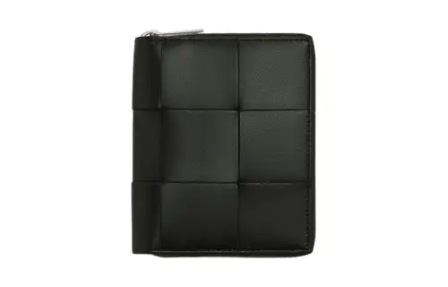 Bottega Veneta Calfskin Wallet Men's Dark Green