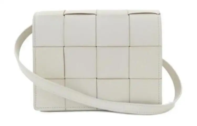 Bottega Veneta Sheepskin Shoulder Bag, Crossbody Bag Women's White