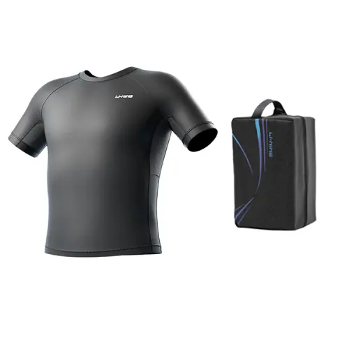LiNing Li Ning beautiful and durable swimming equipment set polyester fiber spandex autumn and winter men's model up to 3XL black