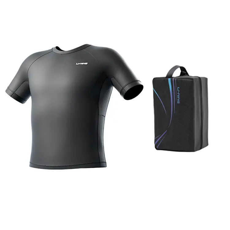 LiNing Li Ning beautiful and durable swimming equipment set polyester fiber spandex autumn and winter men's model up to 3XL black