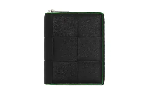 Bottega Veneta Grain Leather Wallet Men's Black