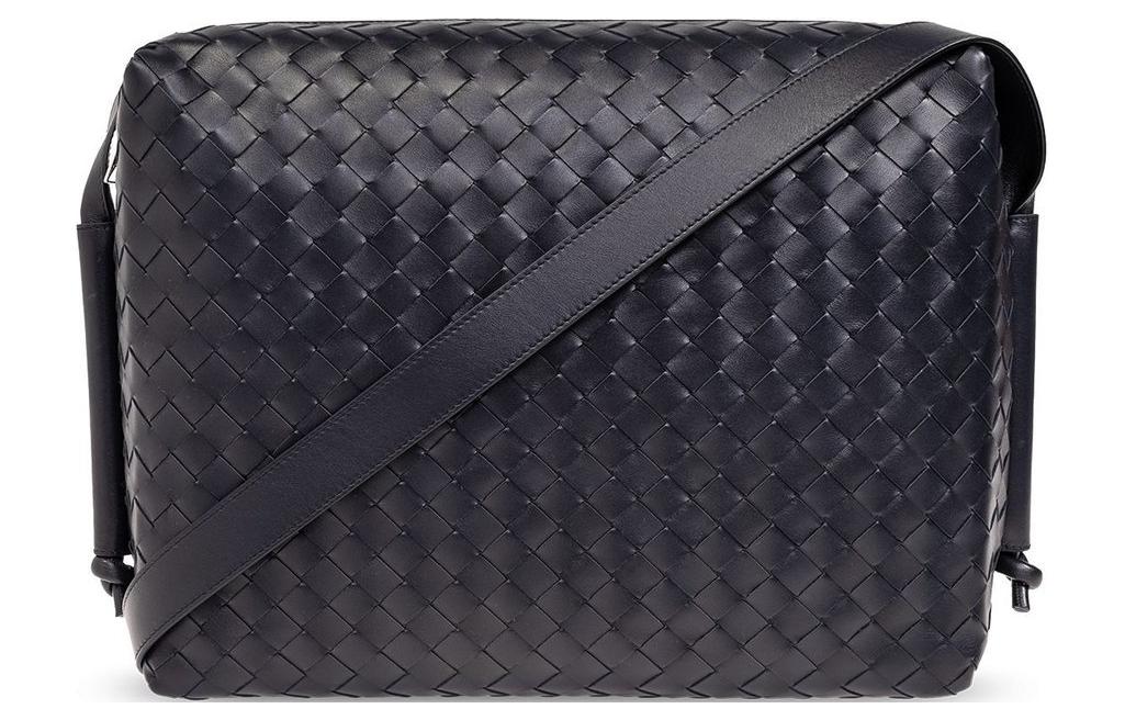 Мужская сумка Bottega Bottega Veneta Intrecciato (темно-синяя)