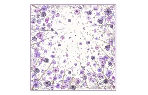 DIOR Silk Scarves Women's Purple
