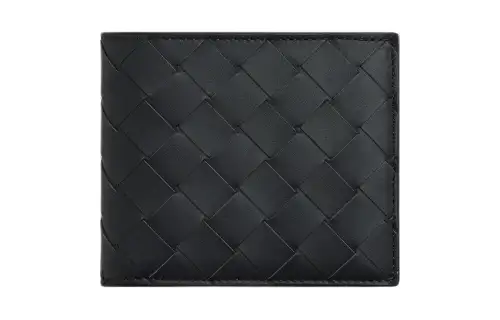 Bottega Veneta Calfskin Wallet Men's Slate With Deep Pacific