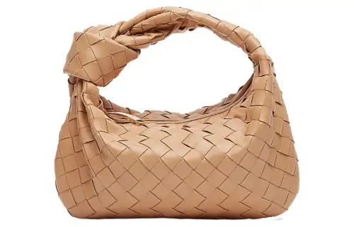 Bottega Veneta Jodie Sheepskin With Calfskin Handbag Mini Women's Sandalwood Brown