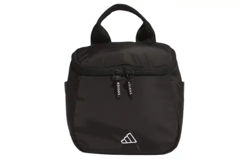 Adidas Recycled Polyester Plain Weave Fabric One Shoulder Handbag Women's Black