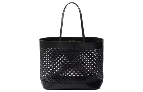 PRADA Leather Handbag Large Women's Black