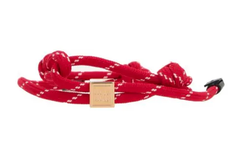 MIU MIU Logo Engraved Rope Bracelet