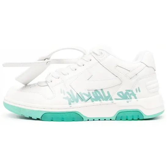 OFF-WHITE Out Of Office Low-Top For Walking Sneaker 'White Green' Women's