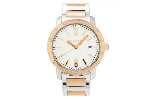 BVLGARI Wrist Watches Automatic Mechanical Movement Stainless Steel Strap 41mm White Dial Unisex