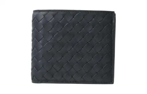 Bottega Veneta Calfskin Wallet Men's Marine Blue