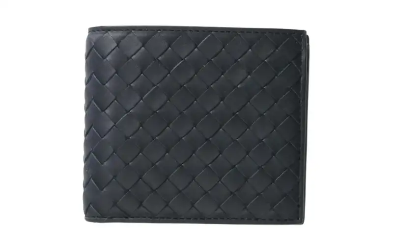 Bottega Veneta Calfskin Wallet Men's Marine Blue
