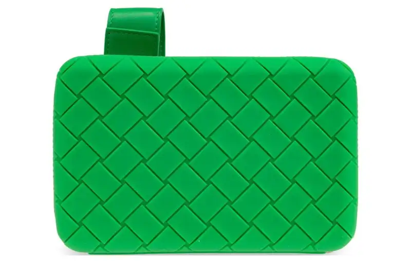 Bottega Veneta Textile, Rubber, Silicone Clutch, Shoulder Bag, Crossbody Bag Mini Men's Green