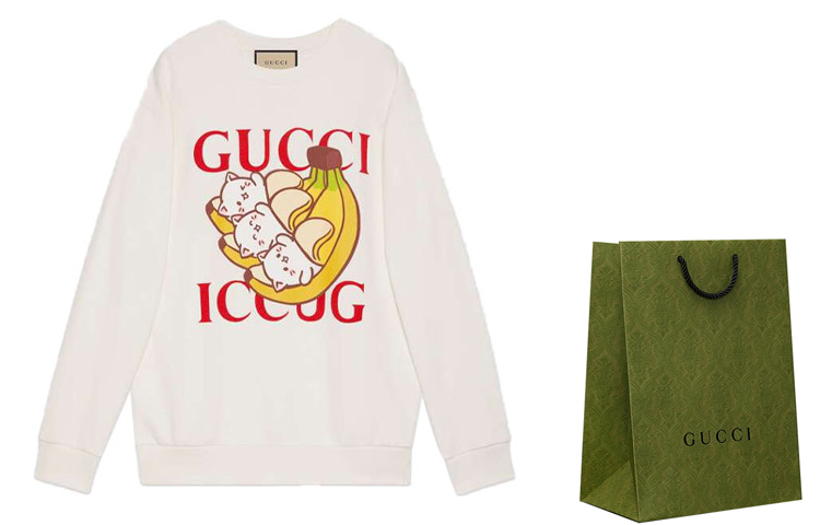 Худи Gucci × Bananya (белый) — фото 3