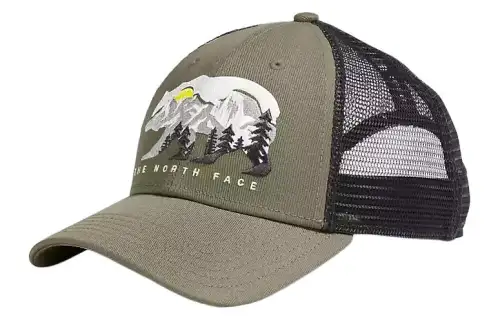THE NORTH FACE Recycled Polyester, 100% Cotton, Recycled Polyester Mesh, Elastane Baseball Caps Unisex Gray Green