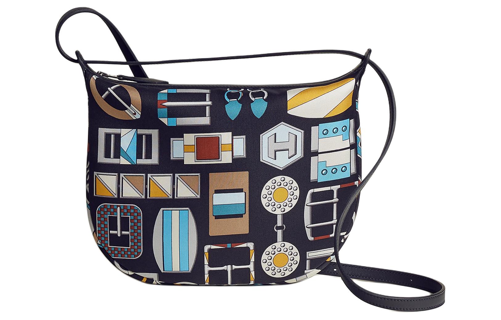 HERMES Sursoie To Go Silky Silk, Swift Calfskin Makeup Bag One Shoulder Crossbody Makeup Bag Women's