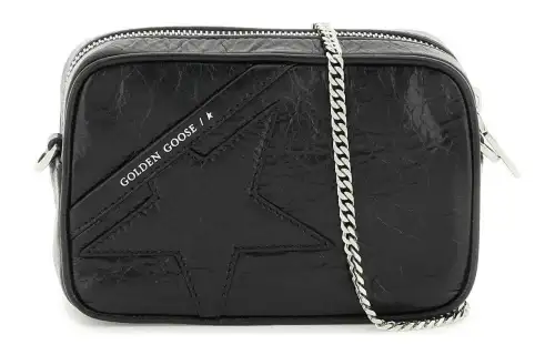 Golden Goose Cow Leather Crossbody Bag, Shoulder Bag Mini Women's Black