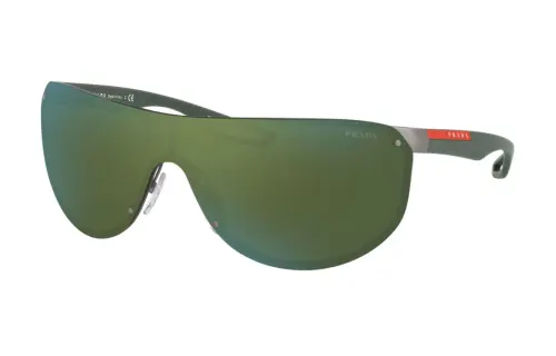 PRADA Metal Irregular Shape Sunglasses Men's Green