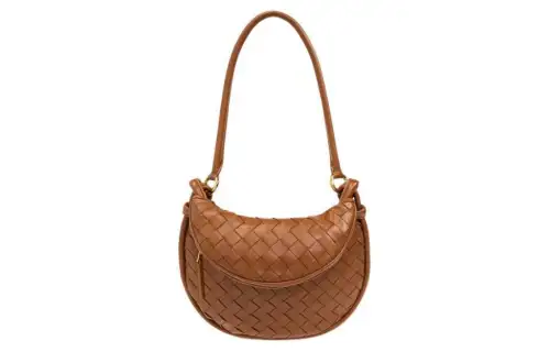 Bottega Veneta Lambskin Handbag, Shoulder Bag Women's Brown