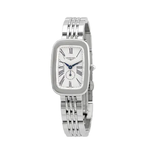 LONGINES Quartz Movement 30m Waterproof Women's Watch 24.7*36mm White Dial Stainless Steel Case