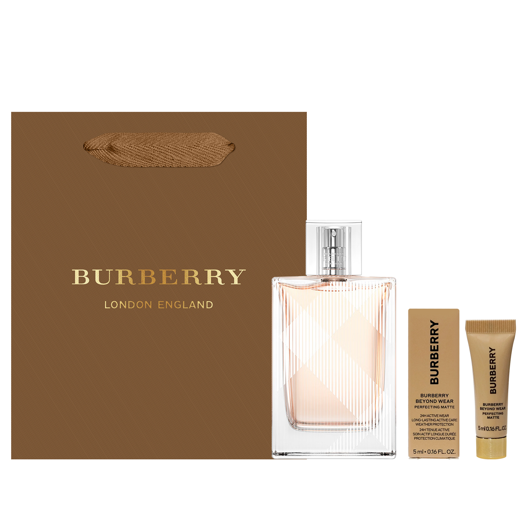 Burberry Gift box, set, perfume, powder, small foundation, style, 50 ml