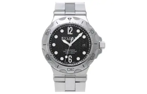 BVLGARI Wrist Watches Automatic Mechanical Movement Stainless Steel Strap 42mm Black Dial Unisex 300m Waterproof
