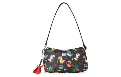 Skechers Fabric Shoulder Bag, Crossbody Bag Women's Dinosaur Band