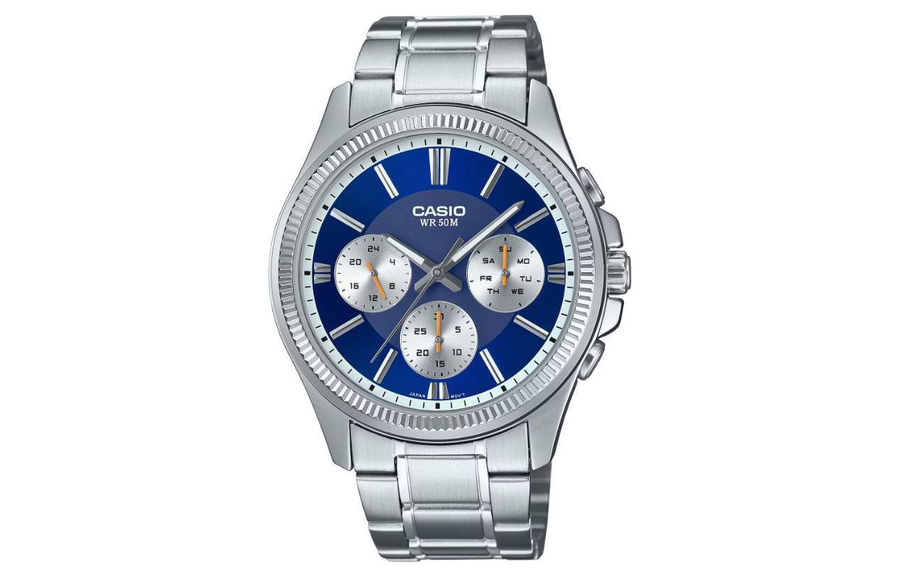 Мужские часы Casio 50m (синие)