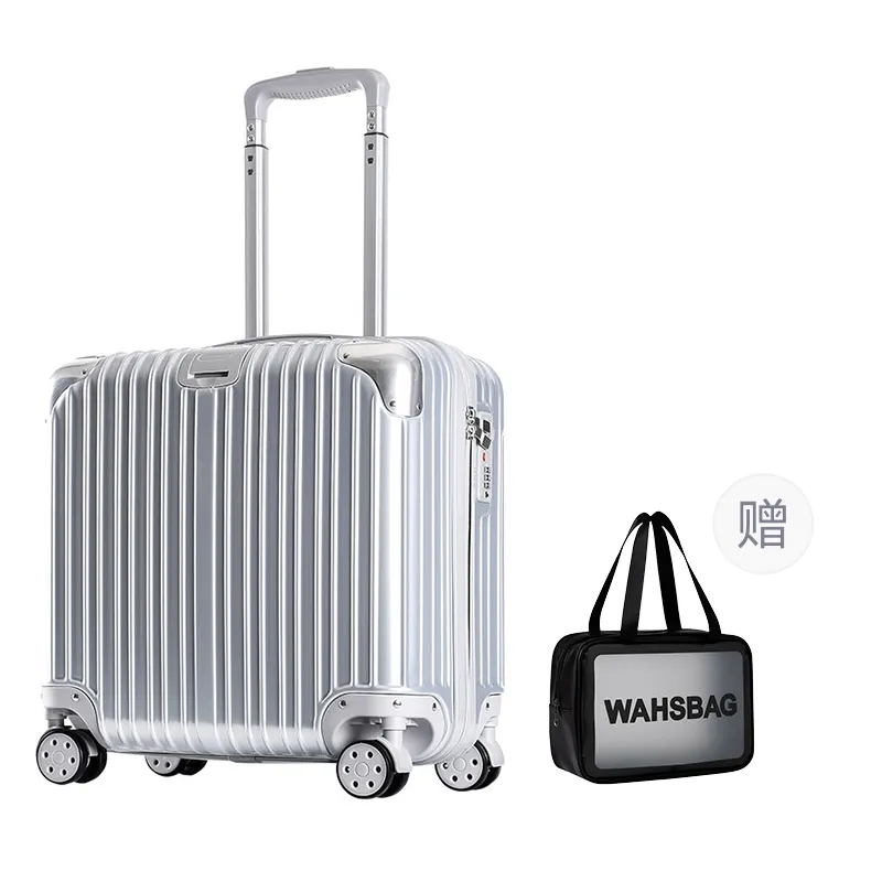 Worm's Home ABS+PC Suitcase Luggage 16 Inch, 18 Inch Unisex Black/Red/Rose Gold/Luxury Gold/Silver