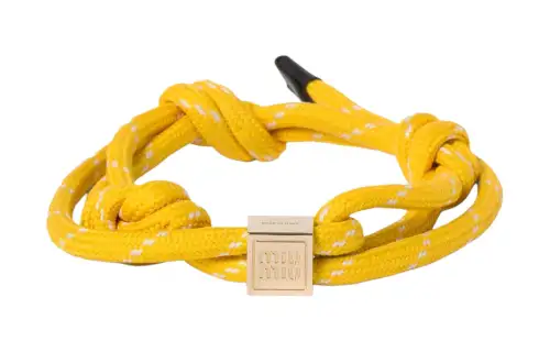 MIU MIU Logo-engraved Cord Bracelet