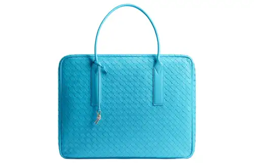 Bottega Veneta Intrecciato Calfskin Handbag Travel Bag Large Men's Blue