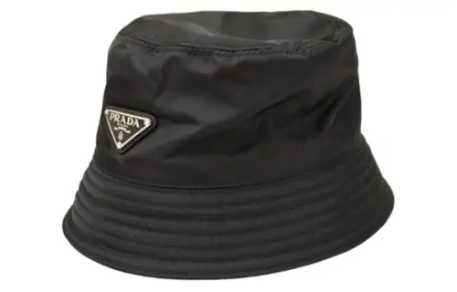 PRADA Canvas Bucket Hats Men's Black