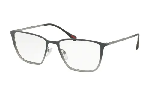 PRADA Crystal Irregular Shape Eyeglass Frames Men's Gray