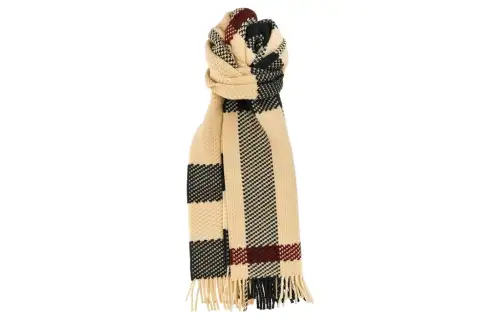 Burberry Wool Knit Scarves Unisex Multicolor