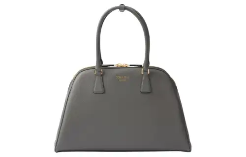PRADA Saffiano Leather Handbag Large Women's Marble Gray