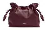 LOEWE Flamenco Nappa Cow Leather One Shoulder Crossbody Clutch Women's Dark Burgundy