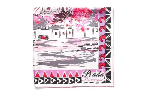 Prada Pittoresque Paris silk scarf