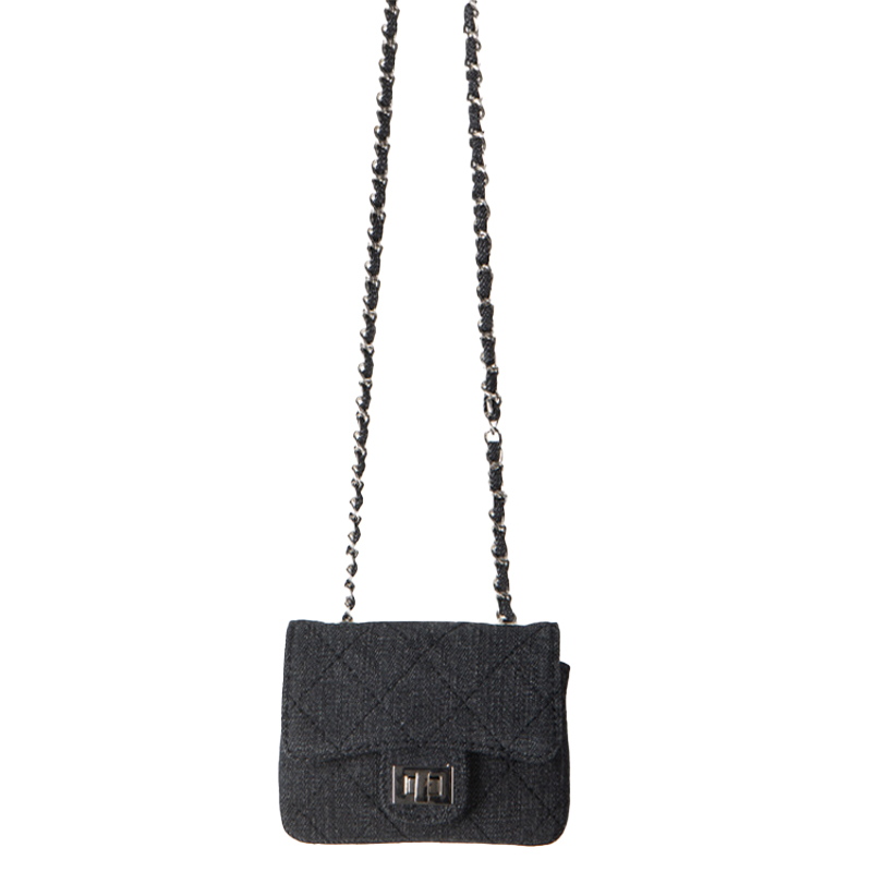 HAWA Denim Crossbody Bags Small Women's Light Blue/Dark Blue/Black