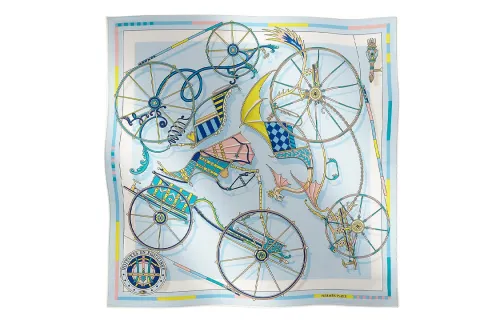 HERMES Scarves Women's Light Blue