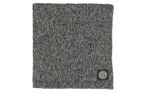 STONE ISLAND Logo-patch Knitted Scarf