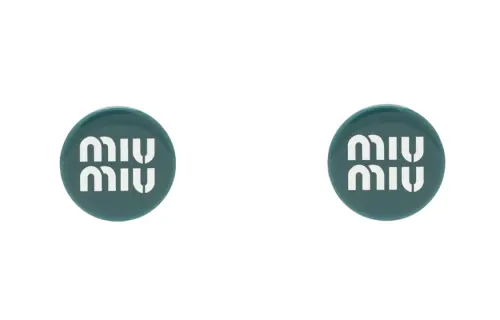 MIU MIU Enamel Earrings Women's Blue