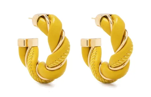 Bottega Veneta Interwoven Hoop Earrings