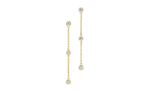TIFFANY & CO. 18K Gold, Diamond Earrings Women's Gold