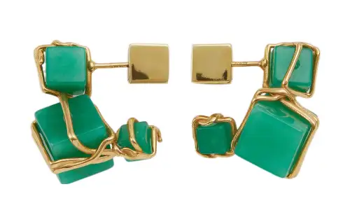 Bottega Veneta Earrings 'Green Jade'
